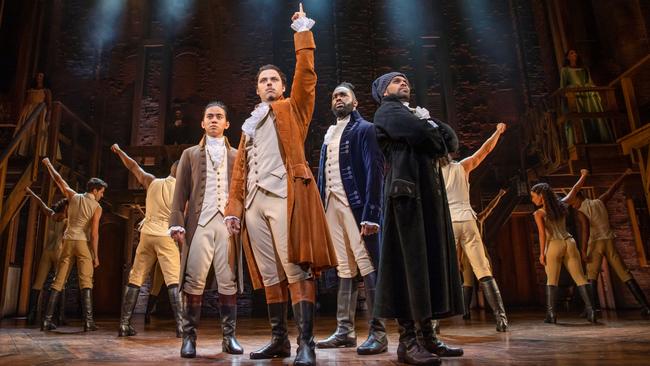 Hamilton cast Marty Alix, Jason Arrow, Victory Ndukwe, Shaka Cook. Picture: Daniel Boud