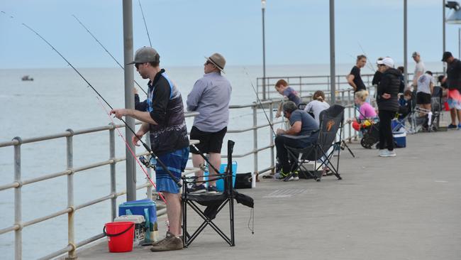 Brighton beach jetty, Adelaide, on Saturday. Picture: AAP