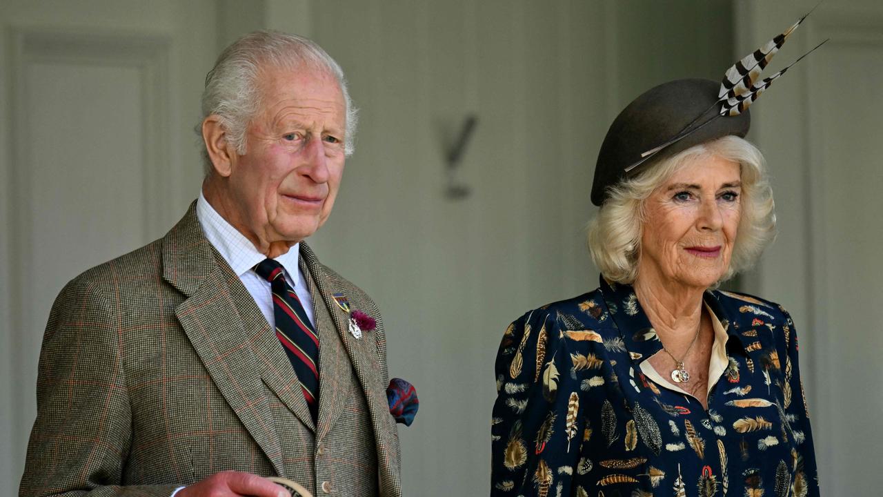 Britain's King Charles III and Britain's Queen Camilla attend the annual Braemar Gathering in Braemar, central Scotland, on September 7, 2024. Picture: AFP