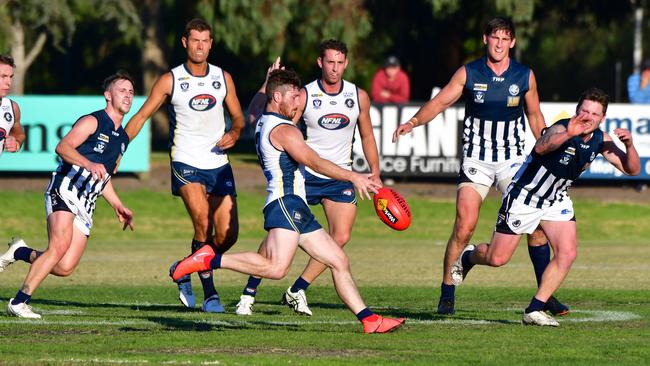 Jesse Donaldson in action for the Northern Football League. Picture: Stephen Harman