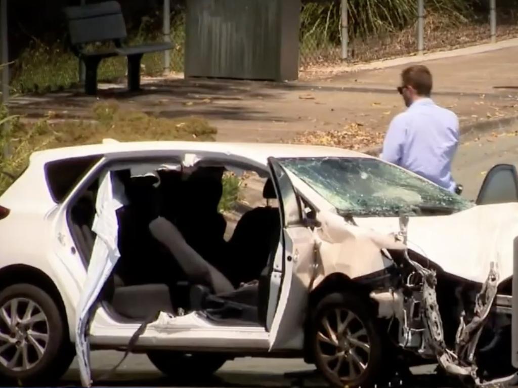 The fatal car crash occurred about 9.30am Thursday morning. Picture: 9News