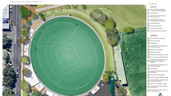 Lismore City Council&#39;s master plans for Oakes Oval Upgrade.