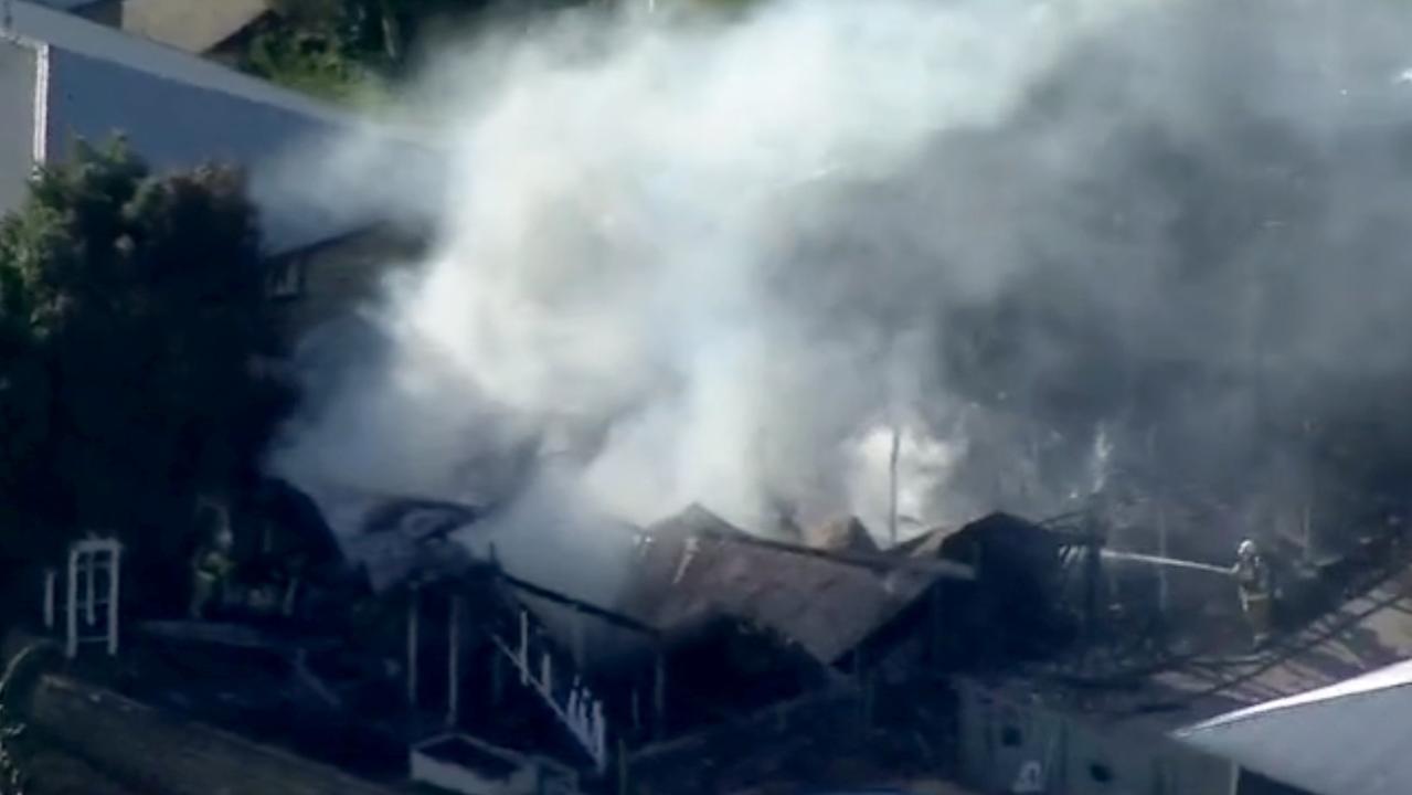 At least one person died in the blaze. Picture: 7 News