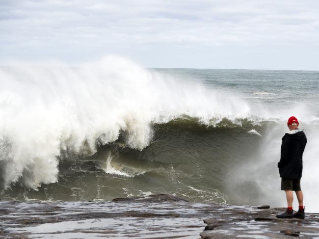 Huge surf at Clovelly Beach in April 2022. Picture: Supplied by Clovelly Surf Club