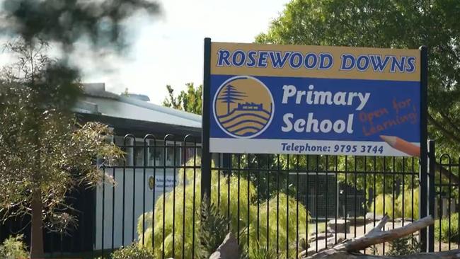 The Victorian Department of Education has launched an investigation into the video by staff at Rosewood Downs Primary School. Picture: Channel 9