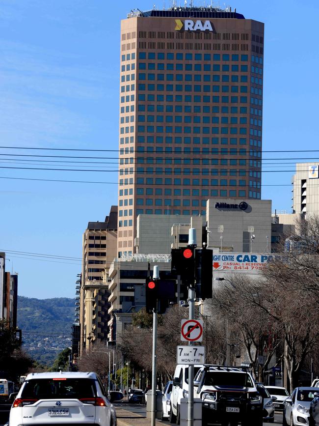 RAA building looking down Grenfell Street. Picture: NCA NewsWire / Kelly Barnes