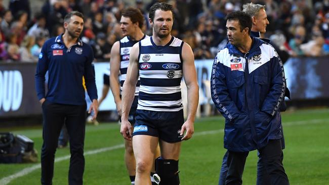 Patrick Dangerfield is touch and go to face the Kangas. Pic: Getty Images