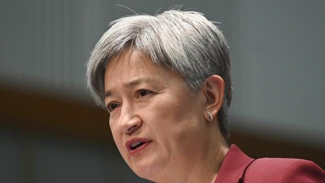 Penny Wong said Israel needed to change its course. Picture: NCA NewsWire / Martin Ollman