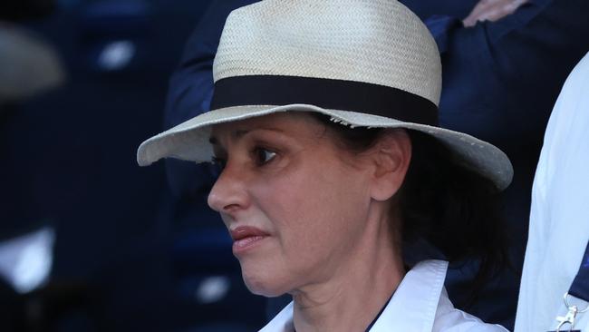 Tina Arena was courtside for the men’s semi-finals. Picture: Mark Kolbe.