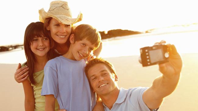 Generic photo of a family on holiday at the beach