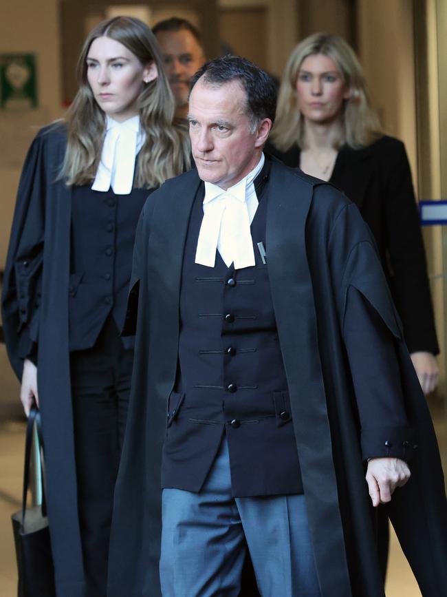 The defence team with Sophie Stafford and Colin Mandy leave the court in Morwell. Picture: David Crosling