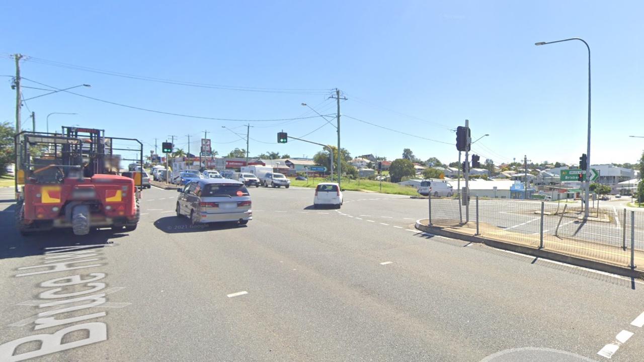 Mansfield was snapped at the intersection of the Bruce Highway and Monkland St in Gympie.