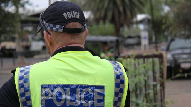 A Northern Territory Police officer in Alice Springs. Picture: Gera Kazakov.