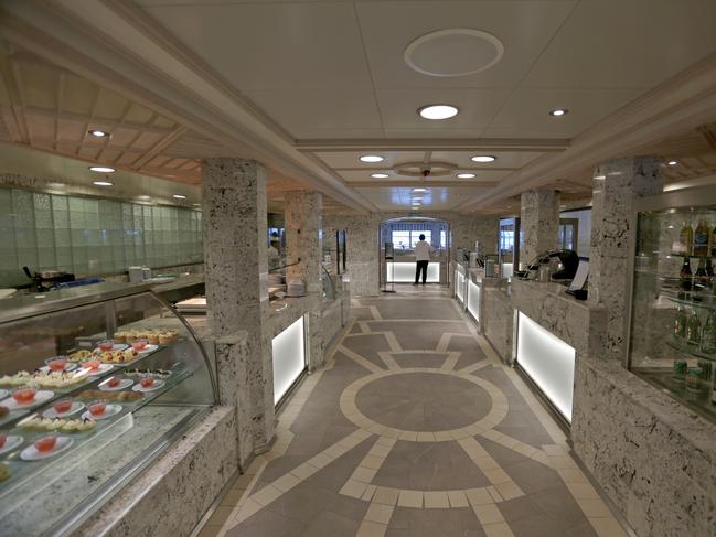 A sneak peak inside the cruise ship Majestic Princess, which docked in Hobart on Sunday. Picture: PATRICK GEE