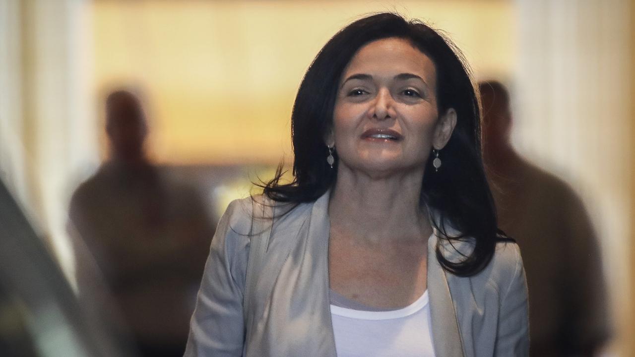 Sheryl Sandberg, chief operating officer of Facebook, is also on the ground. Picture: Drew Angerer/Getty Images/AFP