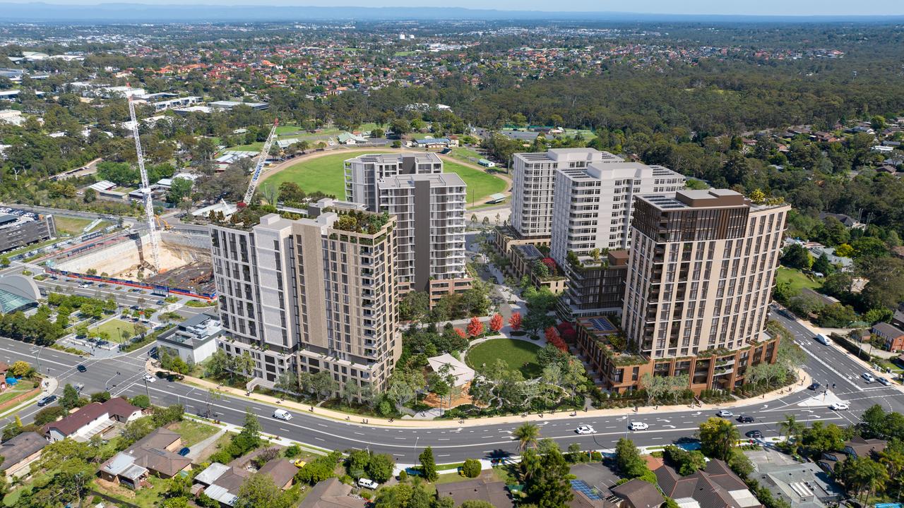 The new Precinct East site in Castle Hill. Picture: Deicorp