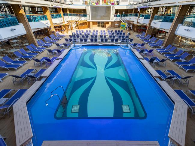 The pool deck of the Carnival Splendor. Of all tourism sectors, cruising faces some of the biggest challenges. Picture: Andy Green