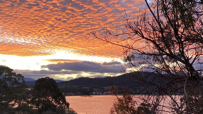 Evening sky over Lauderdale. Picture: Gwenyth Spinks. Your Focus on Tasmania **ONE TIME USE ONLY**