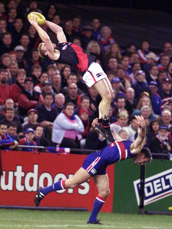 Gary Moorcroft taking mark of the year in 2001.