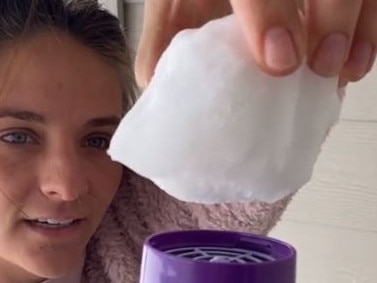 A TikTok user said snow was 'not melting' as she held it over her hairdryer.