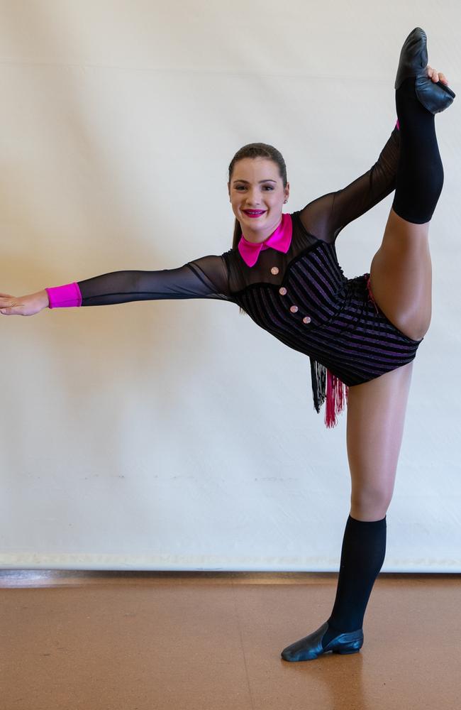 Ella Wyllie competed and won the jazz up tempo (11-22 years) on the third day of the Gympie Eisteddfod. Picture: Christine Schindler