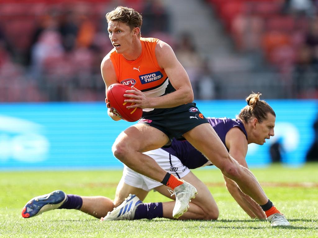 Lachie Whitfield has been in career-best form in 2024, helping the Giants surge back up the ladder. Picture: Brendon Thorne/AFL Photos/via Getty Images