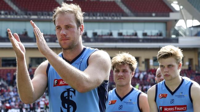 Did Sturt’s premiership ruckman Jack Osborn retire after the loss to North Adelaide? Picture: Sarah Reed