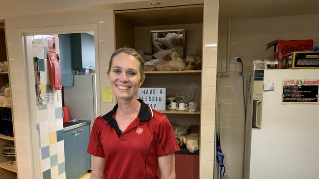 Major Nicole Viles volunteers at the Salvation Army centre. Picture: Liana Walker