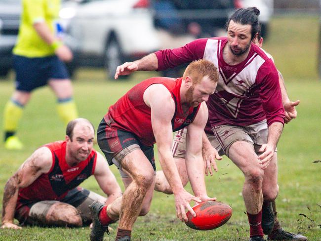 Bothwell's Will Campbell playing in the 2024 ODFA Grand Final on August 17, 2024. Picture: Linda Higginson/Solstice Digital.