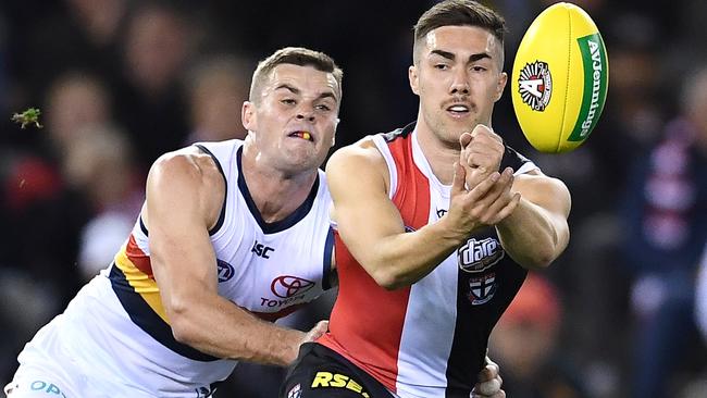 Will Jade Gresham be squeezed out of St Kilda’s midfield? Picture: Getty Images