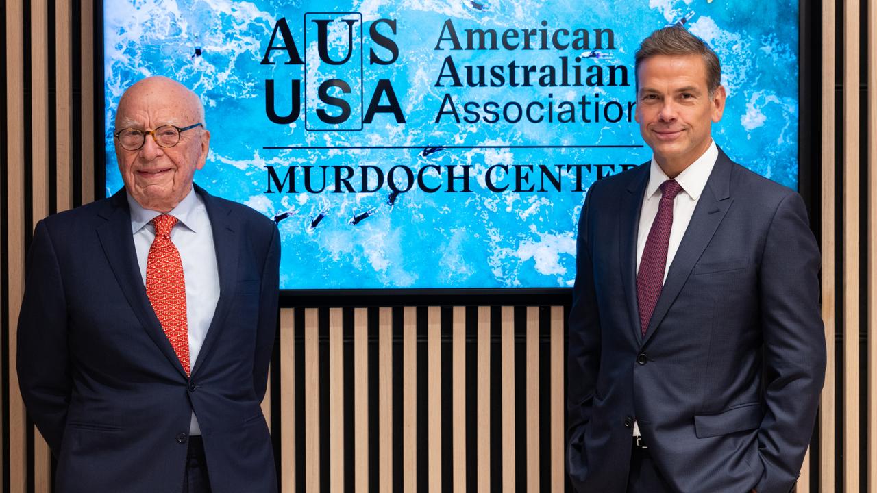 Rupert and Lachlan Murdoch open the Murdoch Centre in New York City earlier this year. Picture: Jenna Bascom