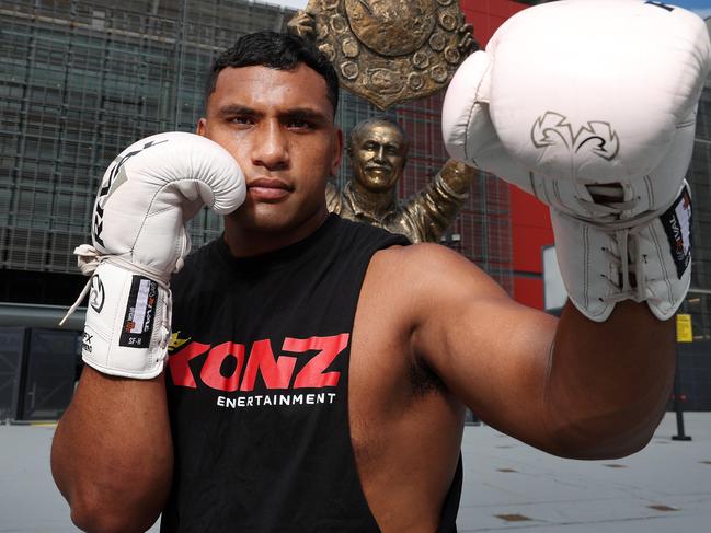 Pangai Junior says his retirement from retirement from boxing is not forever. Picture: Liam Kidston