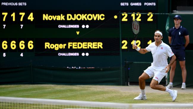 The scoreboard says it all. Picture: Getty Images