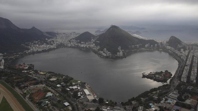 The Rodrigo de Freitas Lake in Rio de Janeiro, Brazil.