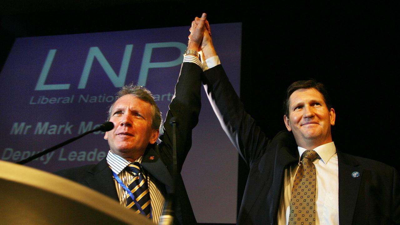 Former Liberal National Party deputy leader Mark McArdle and former leader Lawrence Springborg.