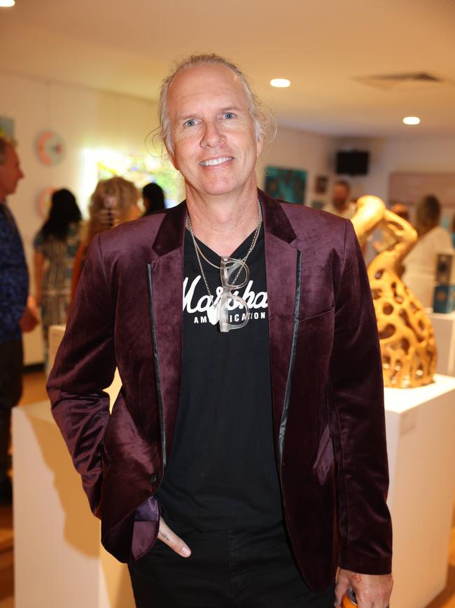 Ez Larmor at the SWELL Art Prize at Broadbeach Community Space for Gold Coast at Large. Picture, Portia Large.