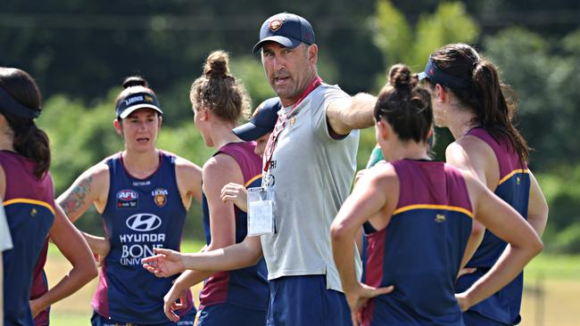 Craig Starcevich’s Lions squad got a wake-up call by the Giants in a recent practice game. Picture: Annette Dew