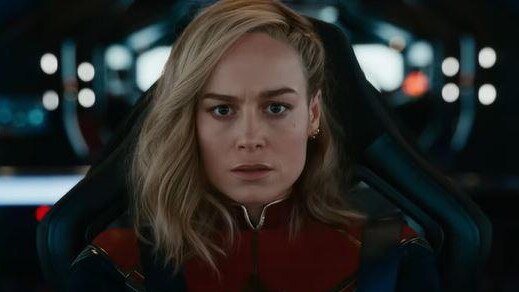 Brie Larson in a scene from The Marvels, one of the greatest box-office flops among one of the biggest movie franchises.