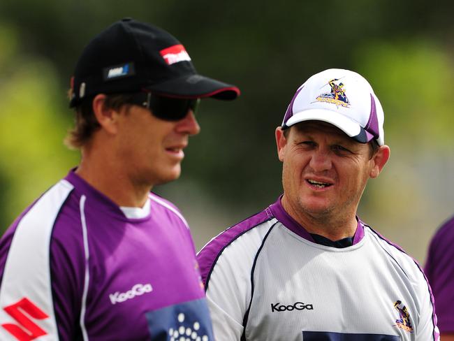 Kevin Walters (right) was once an assistant coach for Craig Bellamy at the Storm.