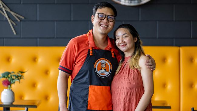 Head chef Billy Huyen and wife Trinny Nguyen prior to the launch of their new restaurant, Hidden Saigon in Berrimah. Picture: Pema Tamang Pakhrin