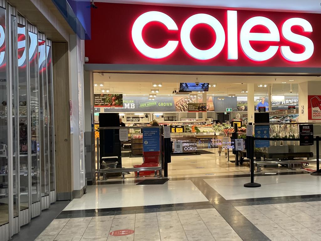 Coles stays open as normal, but has put a two-limit per customer cap on toilet paper. Picture: David Crosling