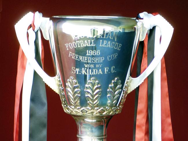 It’s been a while: The 1966 VFL Premiership cup, won by St Kilda.