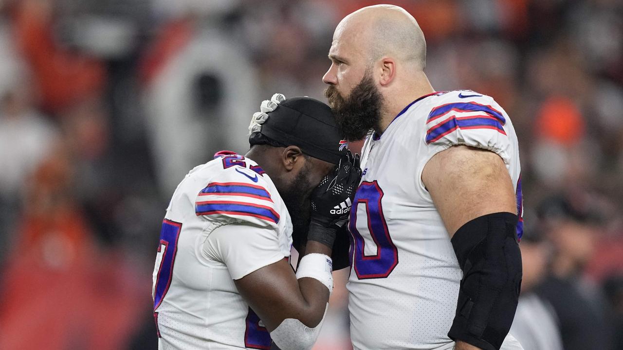 Players were in tears after the incident. Picture: Getty Images