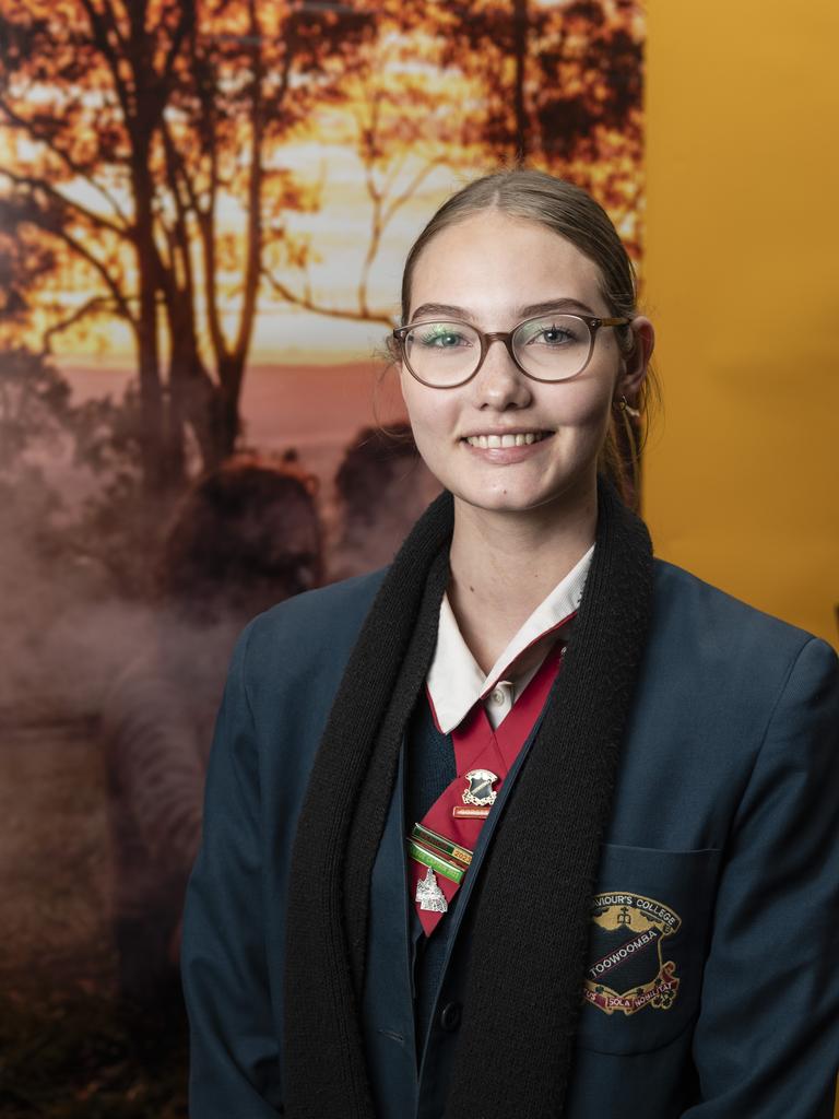 Kiara McMahon of St Saviour's College at the Queensland Aboriginal and Torres Strait Islander Foundation (QATSIF) graduation at UniSQ. Picture: Kevin Farmer