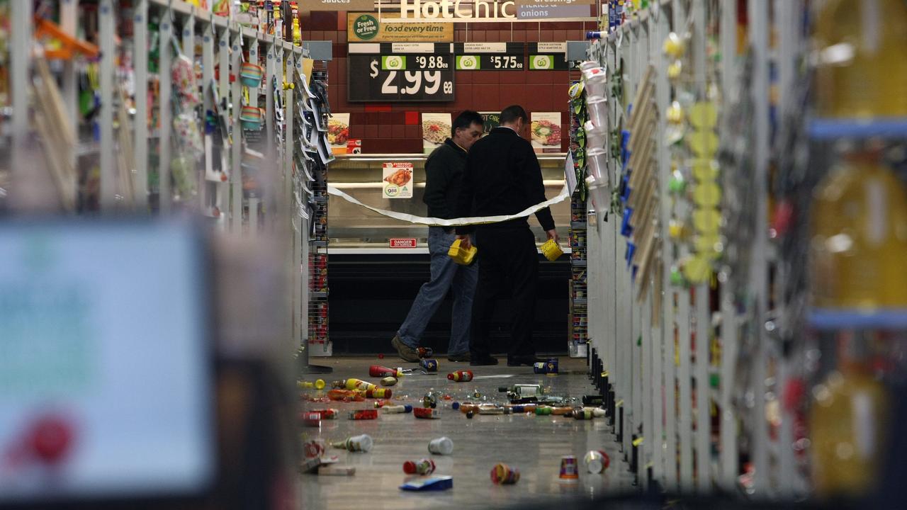 Moe Woolworths after the 2012 earthquake.