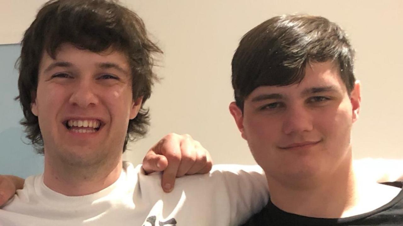 Last picture together: Will Oliver and Jacob Donohue. Picture: Supplied