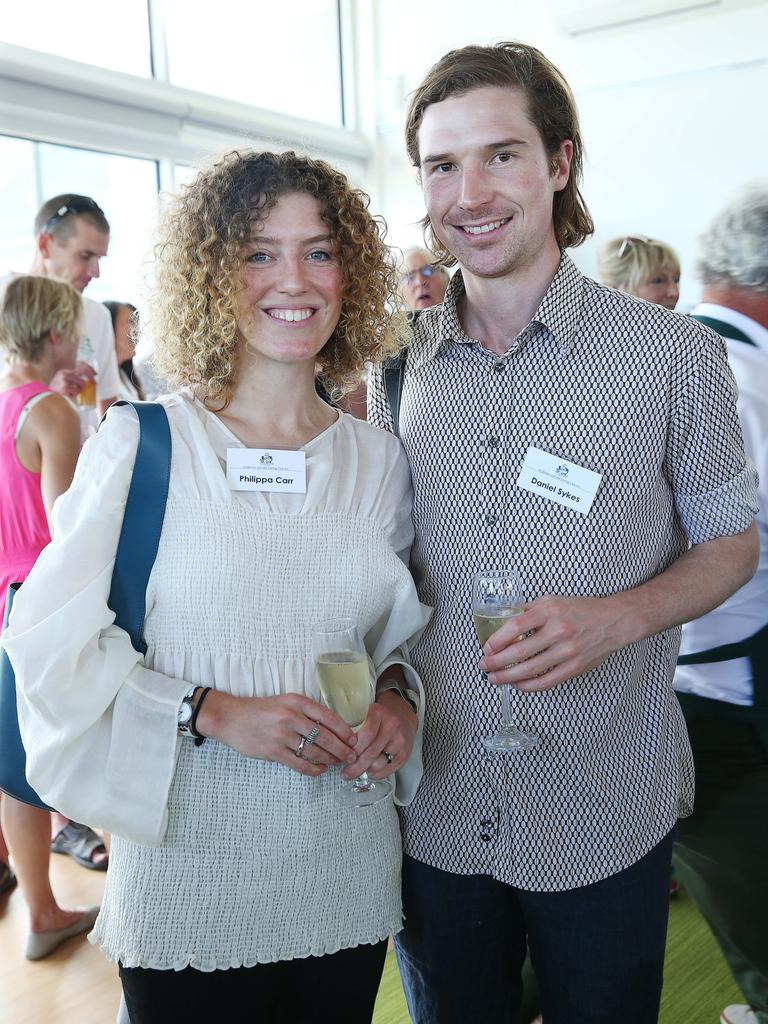 Philippa Carr and Daniel Sykes. Opening of the new part of Anglesea Surf Lifesaving Club. Picture: Alan Barber