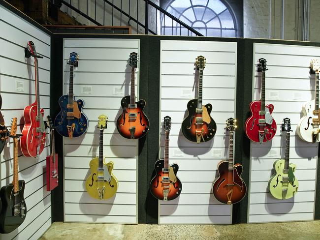 Guitars owned by actor Russell Crowe to be auctioned by Sotheby's auction house. Picture: AAP