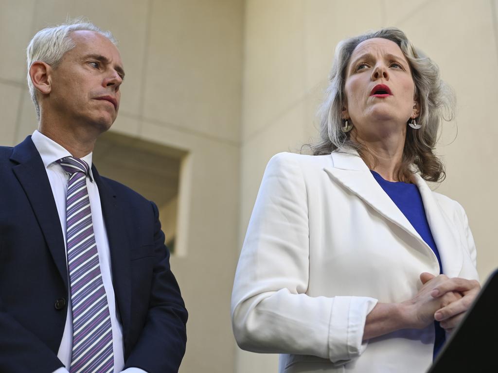 Minister For Home Affairs Clare O'Neil and Minister For Immigration, Citizenship And Multicultural Affairs Andrew Giles. Picture: NCA NewsWire / Martin Ollman