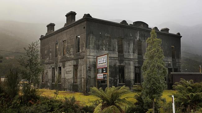 The Royal Hotel in the ghost town of Linda, on the Lyell Highway, east of Queenstown. West Coast, Tasmania.The Royal Hotel was closed in the1905s.Picture: MATHEW FARRELL